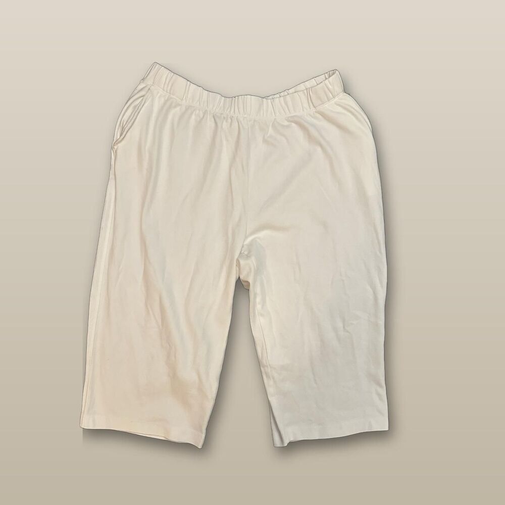 Lands-end Men's White and Cream Shorts